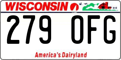 WI license plate 279OFG