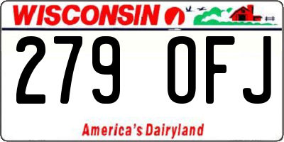 WI license plate 279OFJ
