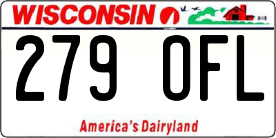 WI license plate 279OFL