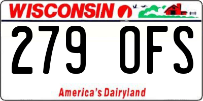 WI license plate 279OFS