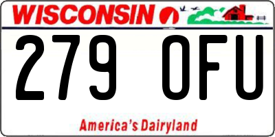 WI license plate 279OFU