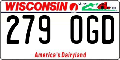 WI license plate 279OGD