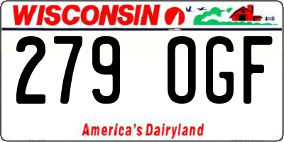 WI license plate 279OGF