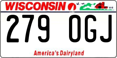 WI license plate 279OGJ