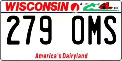 WI license plate 279OMS