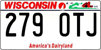 WI license plate 279OTJ