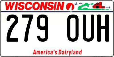 WI license plate 279OUH