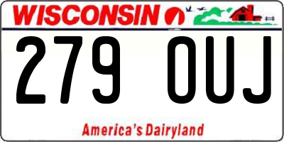 WI license plate 279OUJ