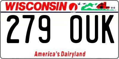 WI license plate 279OUK