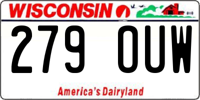 WI license plate 279OUW