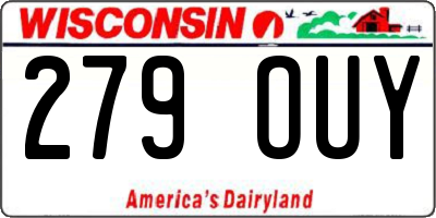 WI license plate 279OUY