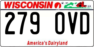 WI license plate 279OVD
