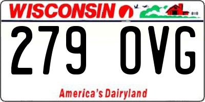 WI license plate 279OVG