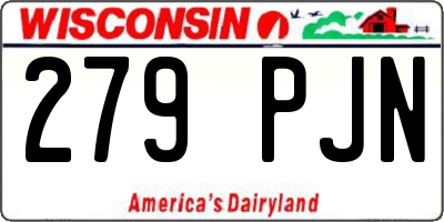 WI license plate 279PJN