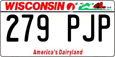WI license plate 279PJP
