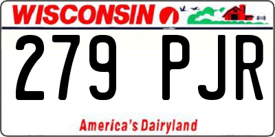 WI license plate 279PJR