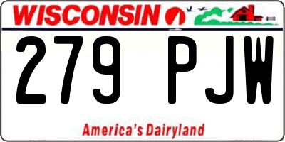 WI license plate 279PJW