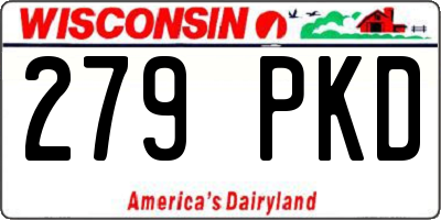 WI license plate 279PKD