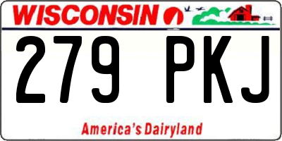 WI license plate 279PKJ