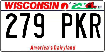 WI license plate 279PKR