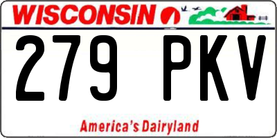 WI license plate 279PKV