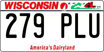 WI license plate 279PLU