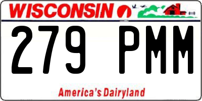 WI license plate 279PMM