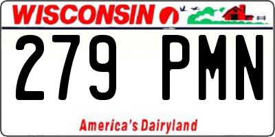 WI license plate 279PMN
