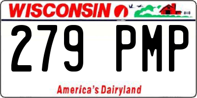 WI license plate 279PMP