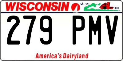 WI license plate 279PMV