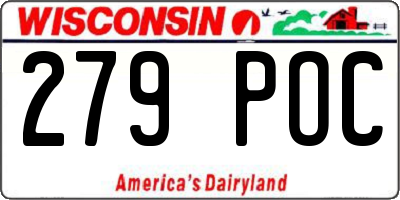 WI license plate 279POC