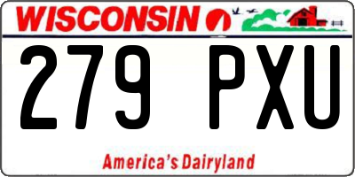 WI license plate 279PXU
