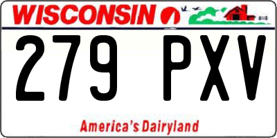 WI license plate 279PXV