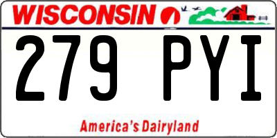 WI license plate 279PYI