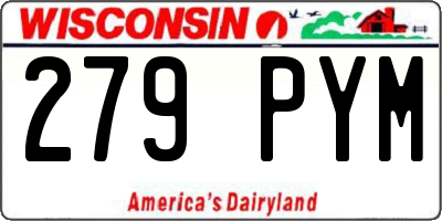 WI license plate 279PYM