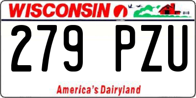 WI license plate 279PZU