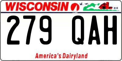 WI license plate 279QAH