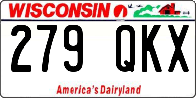 WI license plate 279QKX