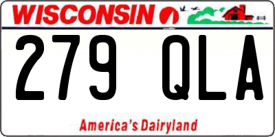 WI license plate 279QLA