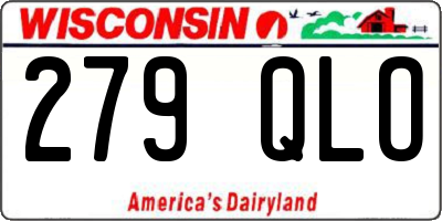 WI license plate 279QLO