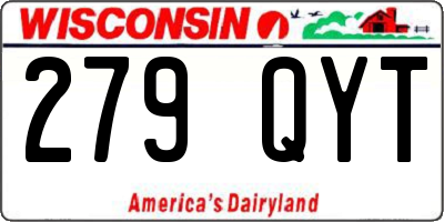 WI license plate 279QYT
