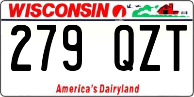 WI license plate 279QZT