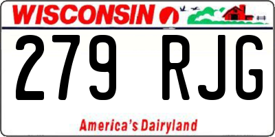 WI license plate 279RJG