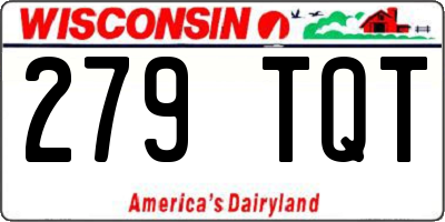 WI license plate 279TQT