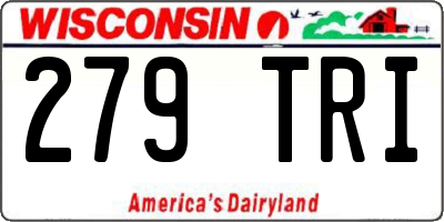 WI license plate 279TRI