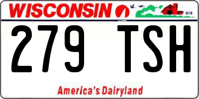 WI license plate 279TSH