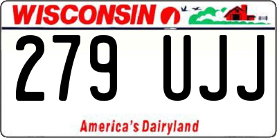 WI license plate 279UJJ