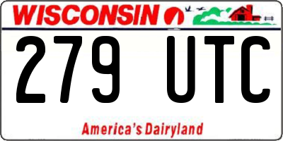 WI license plate 279UTC