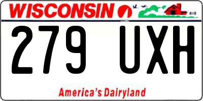 WI license plate 279UXH