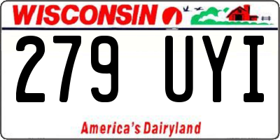 WI license plate 279UYI